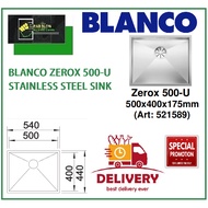 BLANCO ZEROX 500-U STAINLESS STEEL SINK