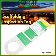 Scaffolding Inspection TAG - 1 TAG 1 Holder Accident Prevention PVCTAG BR110 Security