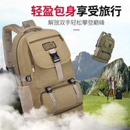 New Thick Canvas Backpack Expandable 65L Large Capacity Climbing Bag Men Women Large Backpack Travel