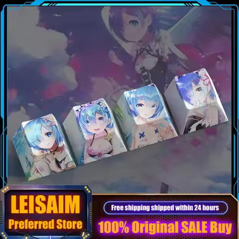 Re:Zero -Starting Life In Another World Anime Rem Theme Keycaps Mechanical Keyboard Cherry PBT Custo