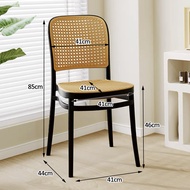 Nordic Rattan Chair PP Chair Plastic Chair Backrest Chair Restaurant DiningChair Minimalist Outdoor 