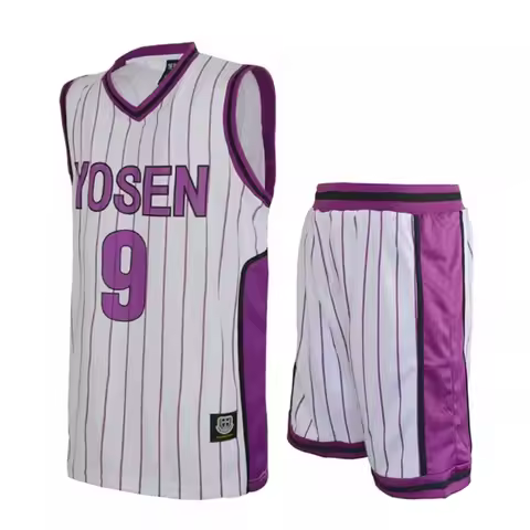 Kuroko no Basuke Anime Cosplay Yosen Basket School Uniform Murasakibara Atsushi Jersey Set 9 12 Spor