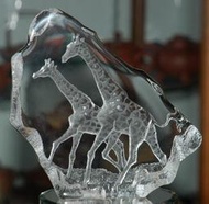 瑞典Mats Jonasson Crystal 水晶雕刻限量藝術品_長頸鹿Giraffe