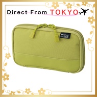Lihit Lab. Stationery Gadget Storage Compact Pen Case Yellow-Green A7687-6【Direct From JAPAN】