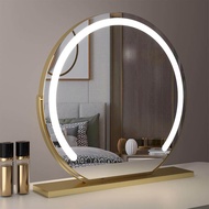 Bathroom Mirror Desktop Makeup Mirror LED Light Household Fill Light Mirror Charging and Plugging Sm