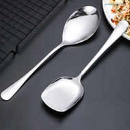 【providence】Big Spoon Long Handle Comfortable Grip Ladling Stainless Steel Buffet Dinner Large Size Serving Spoon Daily Use