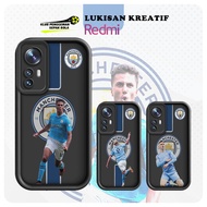 Redmi soft Casing Manchester City MCI soccer Contest Collage Drop resistant unique protector adaptat