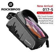 ROCKBROS Cycling MTB Bicycle Bag 6" Waterproof Touch Screen Top Tube Frame Saddle Bag Phone Case Bicycle Accessories