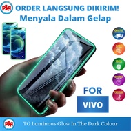Tempered Glass TG Glow In The Dark Anti-Scratch Luminous Full Screen Glass VIVO Y1S Y11 Y11I Y12 Y12