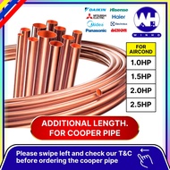 【ADD ON PURCHASE ONLY】Extra Length Of Cooper Pipe For Aircond Installation (1.0HP /1.5HP /2.0HP /2.5HP)
