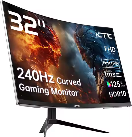 32 inch 240Hz Curved Gaming Monitor 1500R 1080P 125% sRGB 1ms, Freesync/G-sync