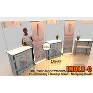 Set Imola-C Kiosk Niaga + 2 Roll-Up Bunting.