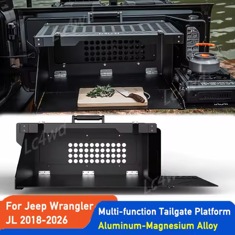 LC4WD 4x4 Accessories IRURI Series Al-Mg Alloy Multi-function Tailgate Platform Molle Panel For Jeep