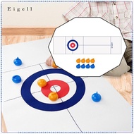 Eigell Tabletop Curling Game Sports Sliding Bead Game Party School 8x Curling Pucks