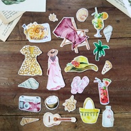 Sticker Set Journal Bujo Scrapbook Art Journal Girl Travel