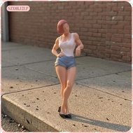 [szxmkj2lp] Hand-Painted Resin Figurine Fine Facial Features 1/64 Scale Figure 1:64 Miniature Figure