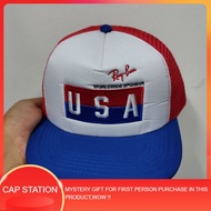 NEW cap USA rayban topi vintage style lelaki perempuan snapback dewasa casual fashion baseball hat mesh adult