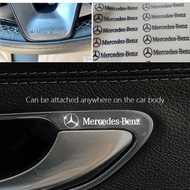 Mercedes Benz Logo 3D Exterior Metal Sticker Car Interior Decorative Sticker Window Creative Sticker For Benz AMG W210 W203 W204 W211 W205 W212 W203 C200 E350 A180 CLA A45 C200 GLC