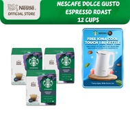 [Carton] STARBUCKS Espresso Roast by NESCAFE DOLCE GUSTO Coffee Capsules (12 servings)