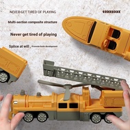 Children's Car Toy Boy Engineering Vehicle Set Deformation Puzzle 2 Fire Truck 5 Baby Birthday Gift 