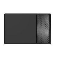 Coffee Maker Mat for Countertops 15.75x23.6In Coffee Bar Mat with Detachable Dish Drying Mat Raised 