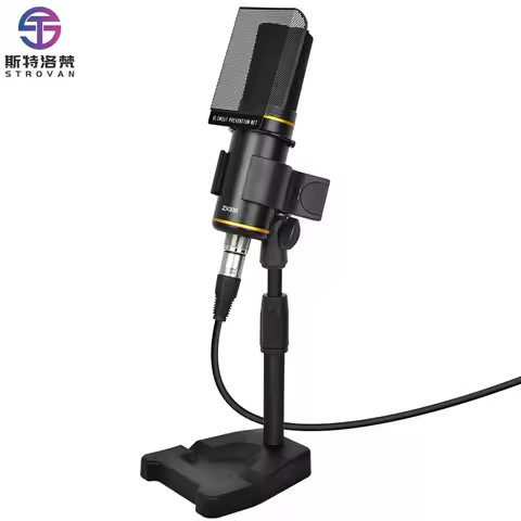 XLR Podcast Microphone Professional Cardioid Condenser Microphone for Studio XLR Mic Kit for Recordi