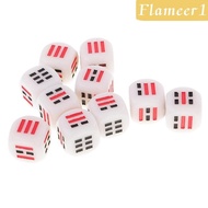 [flameer1] 2-4pack 10 Pieces 6-sided D6 Astrology Dice for Trigrams Toys