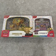 [現貨全新未開封] 美版 寶可夢 151 Zapdos ex & Alakazam ex 收藏禮盒 (Costco套裝) Pokémon TCG Scarlet & Violet-151 Zapdos