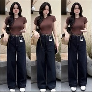S-2XL -BLee Charcoal blue straight-leg jeans soft jeans B6364 with two lengths (95-103)