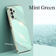 Ốp lưng bảo vệ máy ảnh cho Samsung S25 S25 + 2025 hình vuông sang trọng vỏ điện thoại mềm nhựa PU mạ