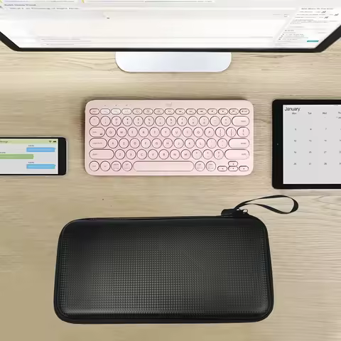 Waterproof Carrying Case with Hand Rope Hard EVA Storage Organizer Shock Proof Keyboard Storage Bag 