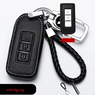 [NEW] Mitsubishi TRITON XPANDER OUTLANDER ASX Cowhide Leather Remote Key Cover Case Keyless Car Acce