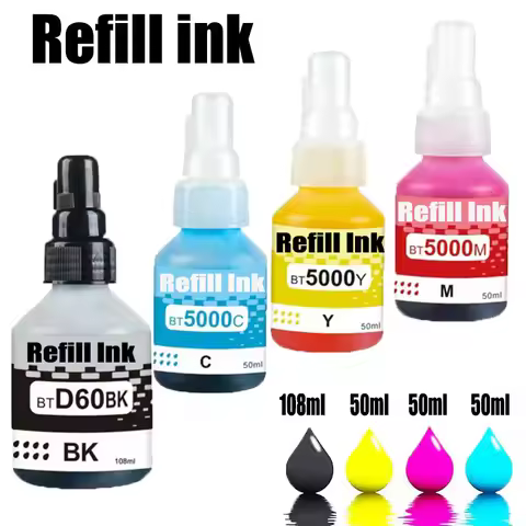 BTD60BK BT5000 Refill Dye Ink Cartridge for Brother DCP-T220 T300 T310 T500W T420W T425W T426W T428W