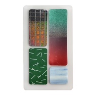 KING JIM HITOTOKI COFFRET 調色盤薄膜貼紙 條狀 COFB002 77 x 42mm  森林綠  1個