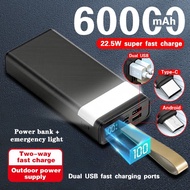 [Lastest]PowerBank 60000mAh Mirror Screen LED Display PD Fast Charging Portable External Battery Cha