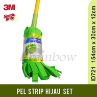 HIJAU 3m Green Strip Mop Set - Green Scotch Brite Mop