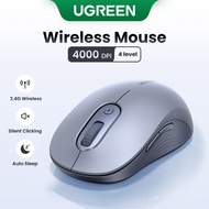 UGREEN Bluetooth Wireless Mouse Ergonomic Design 4000DPI 4 Buttons Silent Click Mice for MacBook air