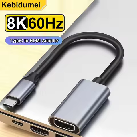 8K USB C to HDMI Adapter 4K 120Hz/2K 165Hz Type C Thunderbolt 4 to HDMI Converter Hub for Laptop PC 