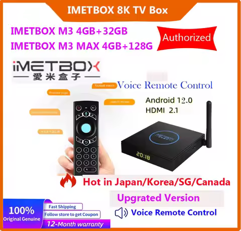 [Genuine] 2025 IMETBOX M3 32GB MAX 128GB 8K TV Box hot in Singapore Malaysia Korea Japan UK USA Cana