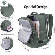 MINMENG 30-45L Travel Bagpack woman cabin backpack shoe Compartment Laptop bag 16/17inch