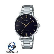 Casio LTP-VT01D-1B Original New Analog Women's Stainless Steel Watch LTP-VT01D-1(Silver)