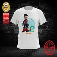EJEN ALI THE MOVIE 2 WITH IRIS AND GADJET DESIGN 5 CAN ADD ON NAME TSHIRT ROUND NECK FOR ALL