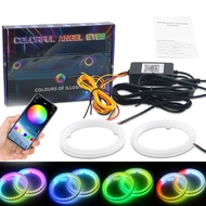 Car Modified Magic Color LED Angel Eye Aperture APP Mobile Phone Control Magic Color Daytime Running