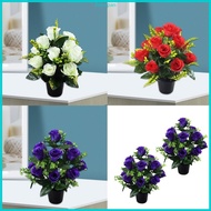 RPAN 2 Pieces Decorative Silk Flower Arrangement Cemetery Flowers for Cemetery Use