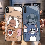DF-105 Tom and Jerry TPU HD Glass Casing for Xiaomi Redmi 9A 9i 7 Note 7 Pro