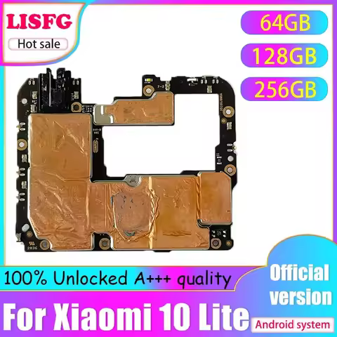 Original Unlocked Motherboard For Xiaomi 10 Lite 5G Original Main Circuit Logic Board Mainboard With
