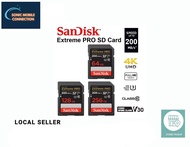 SanDisk Extreme Pro SD Card 64GB/128GB/256GB/512GB/1TB (200MB/s)(Limited Lifetime Warranty)