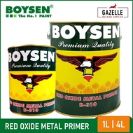 Boysen Quick Dry Enamel QDE Quick Drying Enamel Flatwall Metal Primer QDE Red Oxide For Wood Metal S