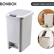 Pedal Dust Bin Automatic Trash Can 8 Liter Foot Opening Trash Can Hygienic White Bonbox