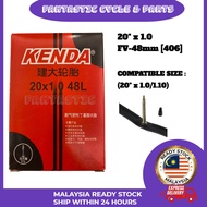 ‍ ‍ ️ Bicycle Kenda Presta Inner Tube 20” x 1.0【406】FV 48mm inch - Tiub Basikal Kepala Tajam